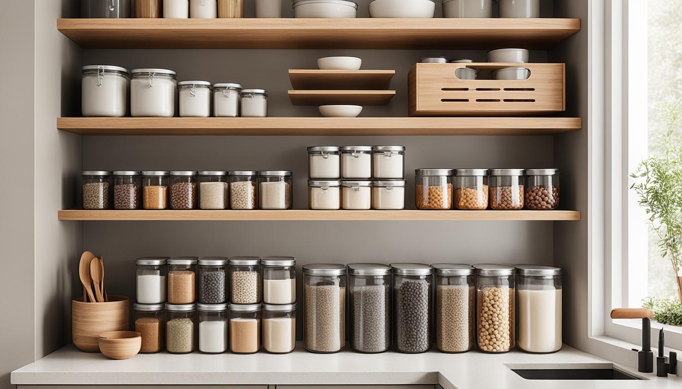 Japandi-inspired pantry storage containers