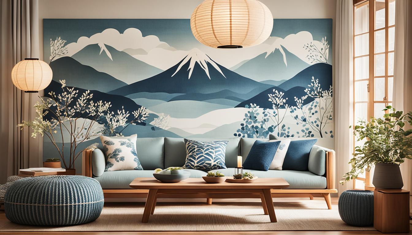 Japandi tapestry interior ideas 3