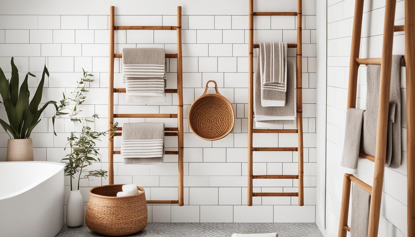 Japandi towel storage solutions