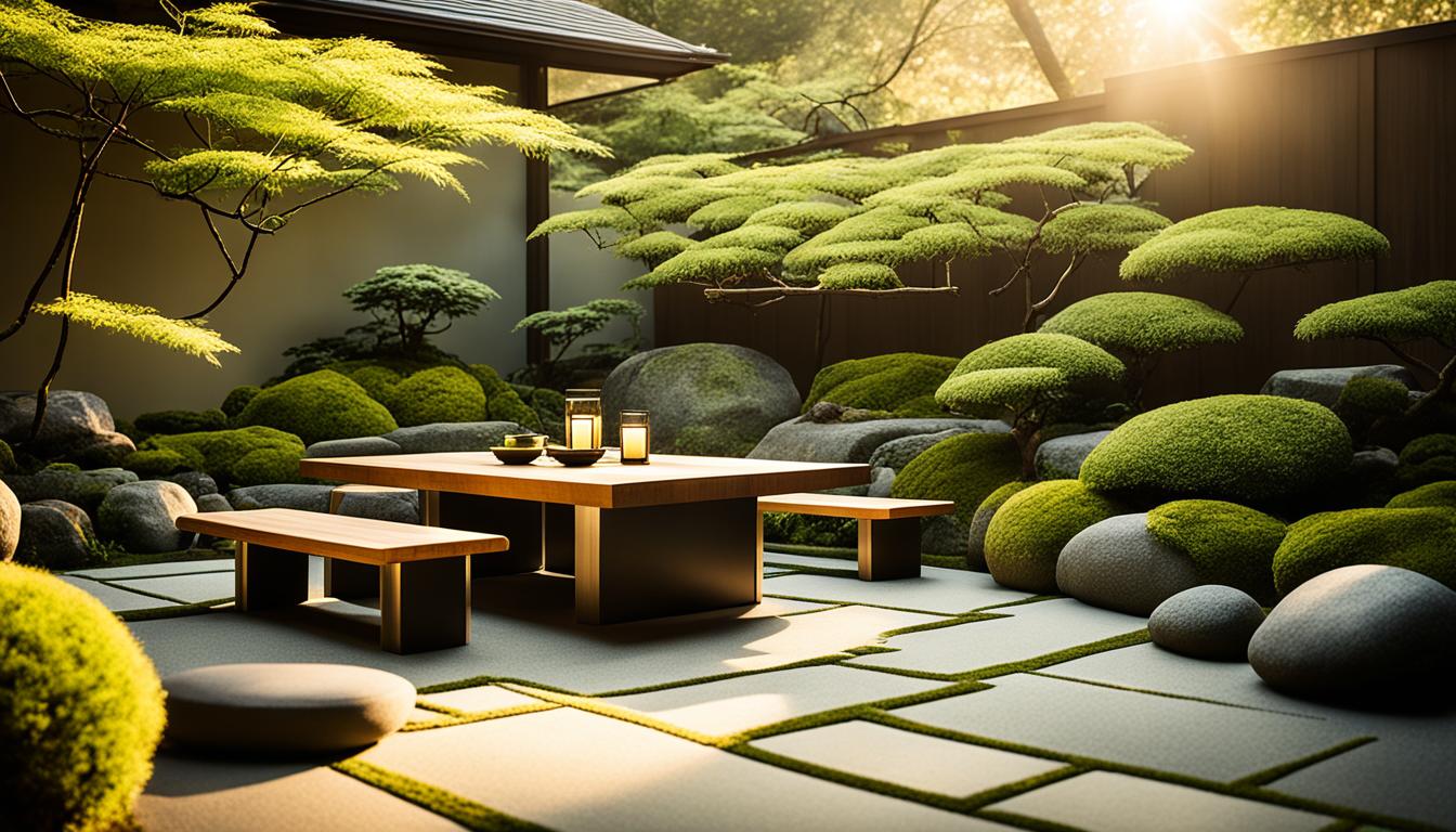 Japanese garden table design