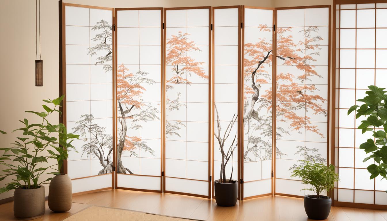 Natural Light Flow with Traditional Japanese Room Dividers