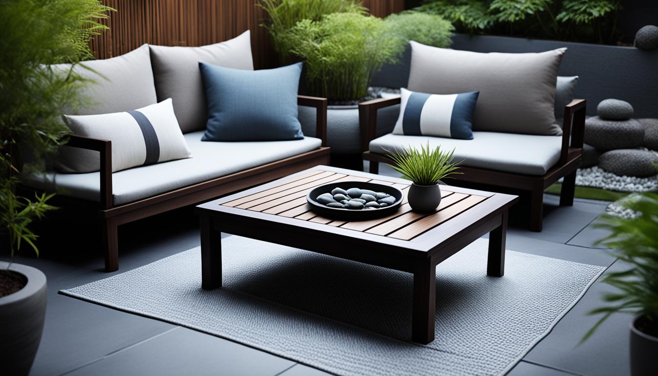 Zen Vibe with Traditional Japanese Outdoor Table
