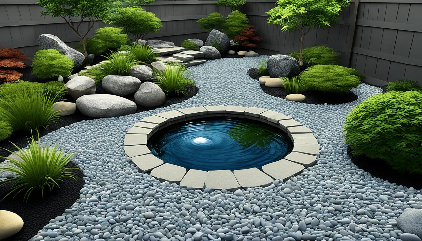 Zen water and rock