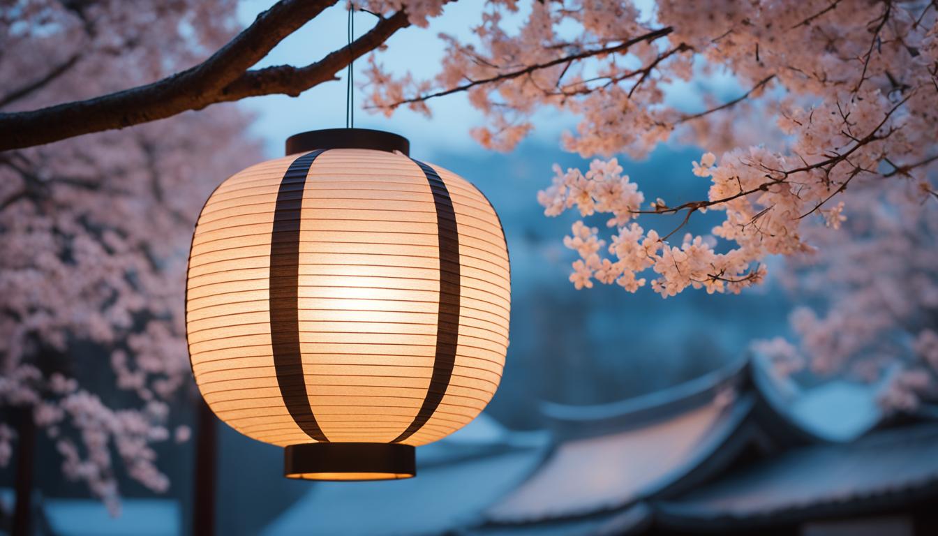 artistic design of Japanese lanterns