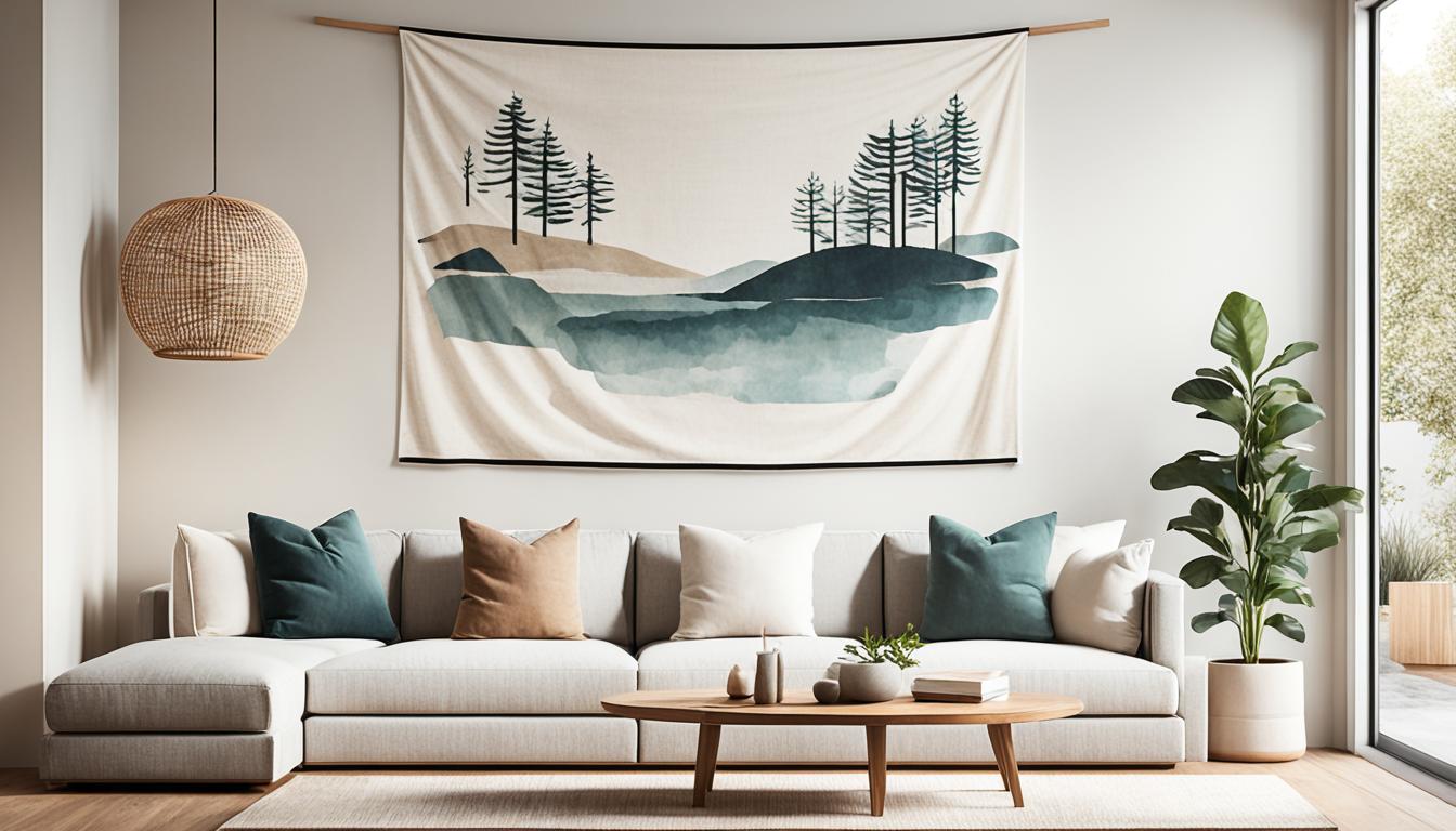 cozy Japandi tapestry inspiration