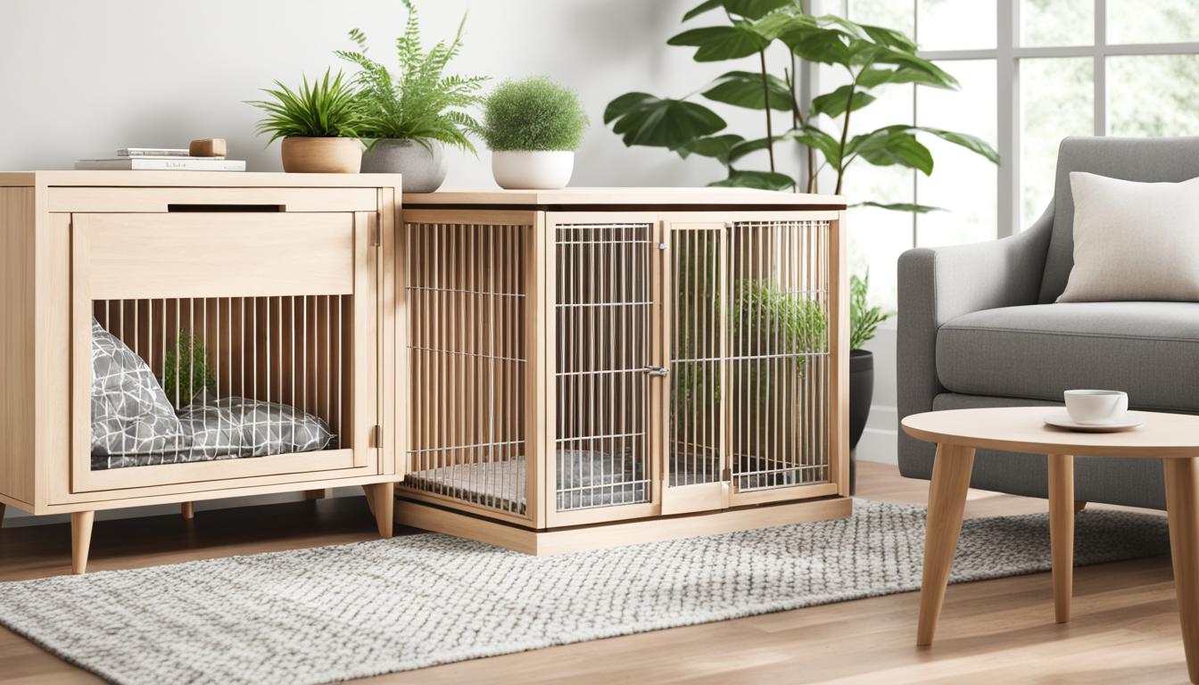 japandi dog crate ideas