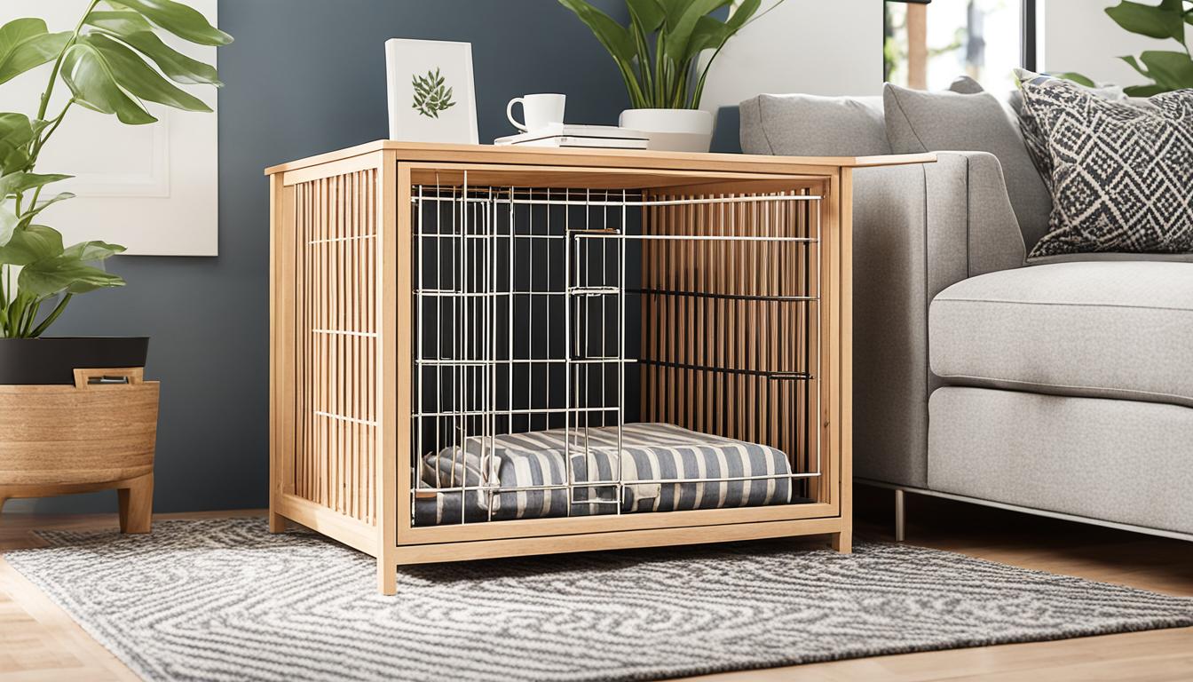 japandi dog crate ideas for small spaces