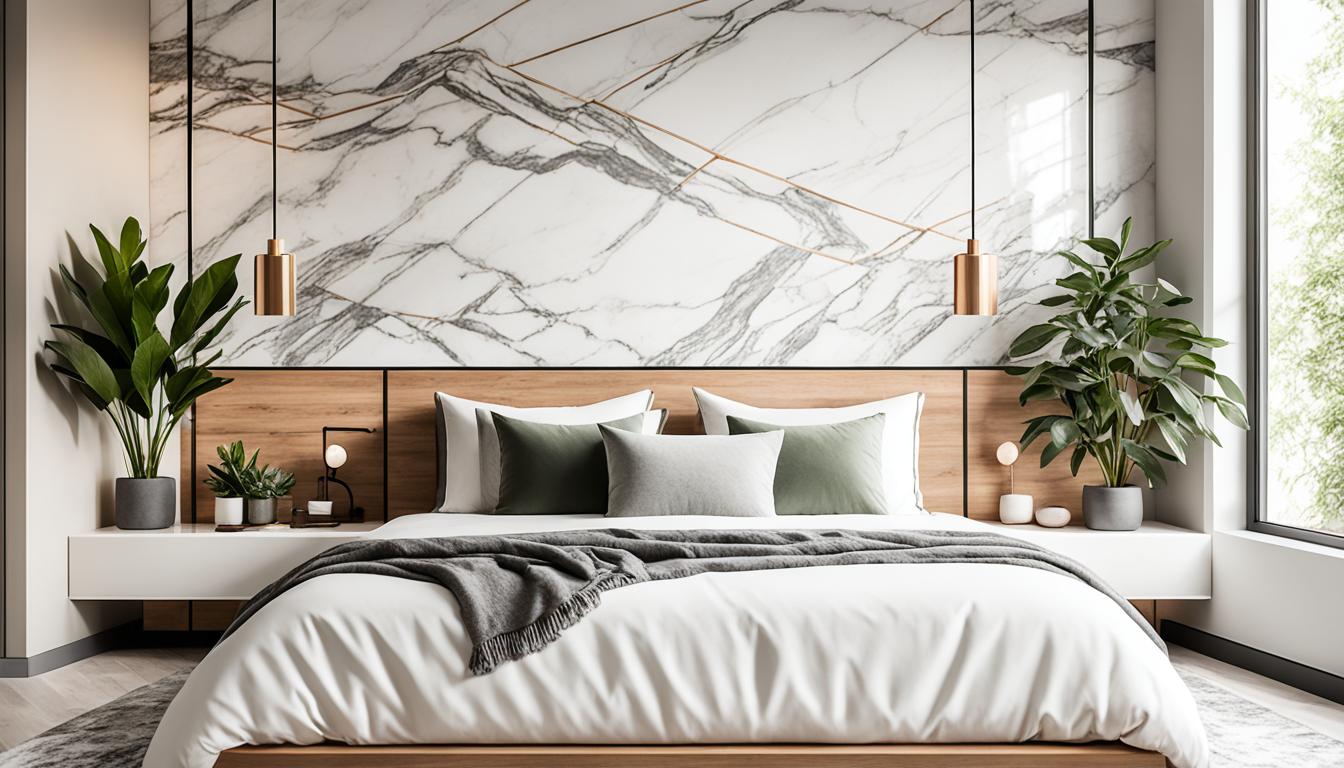 japandi marble bedroom