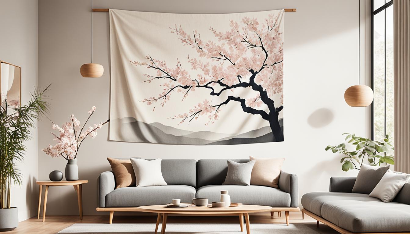 japandi tapestry interior ideas