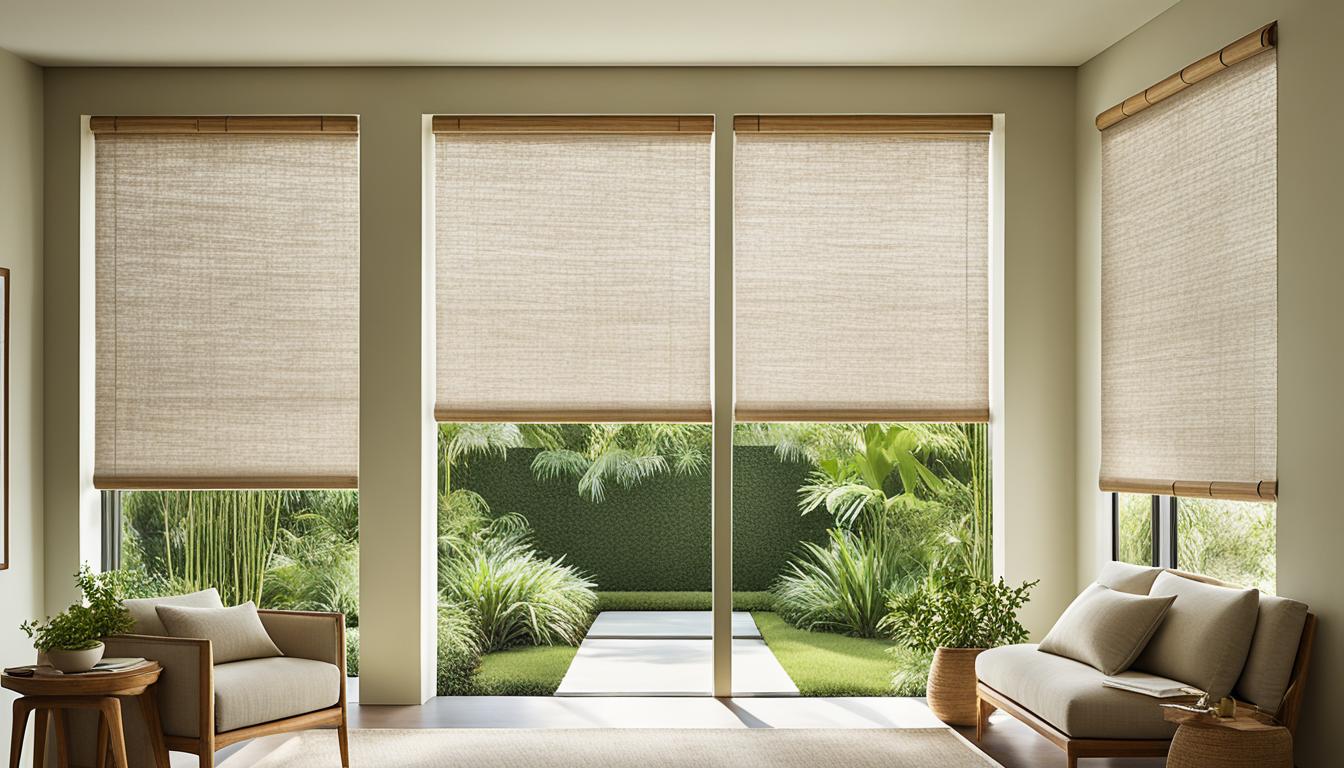 linen and bamboo window treatments