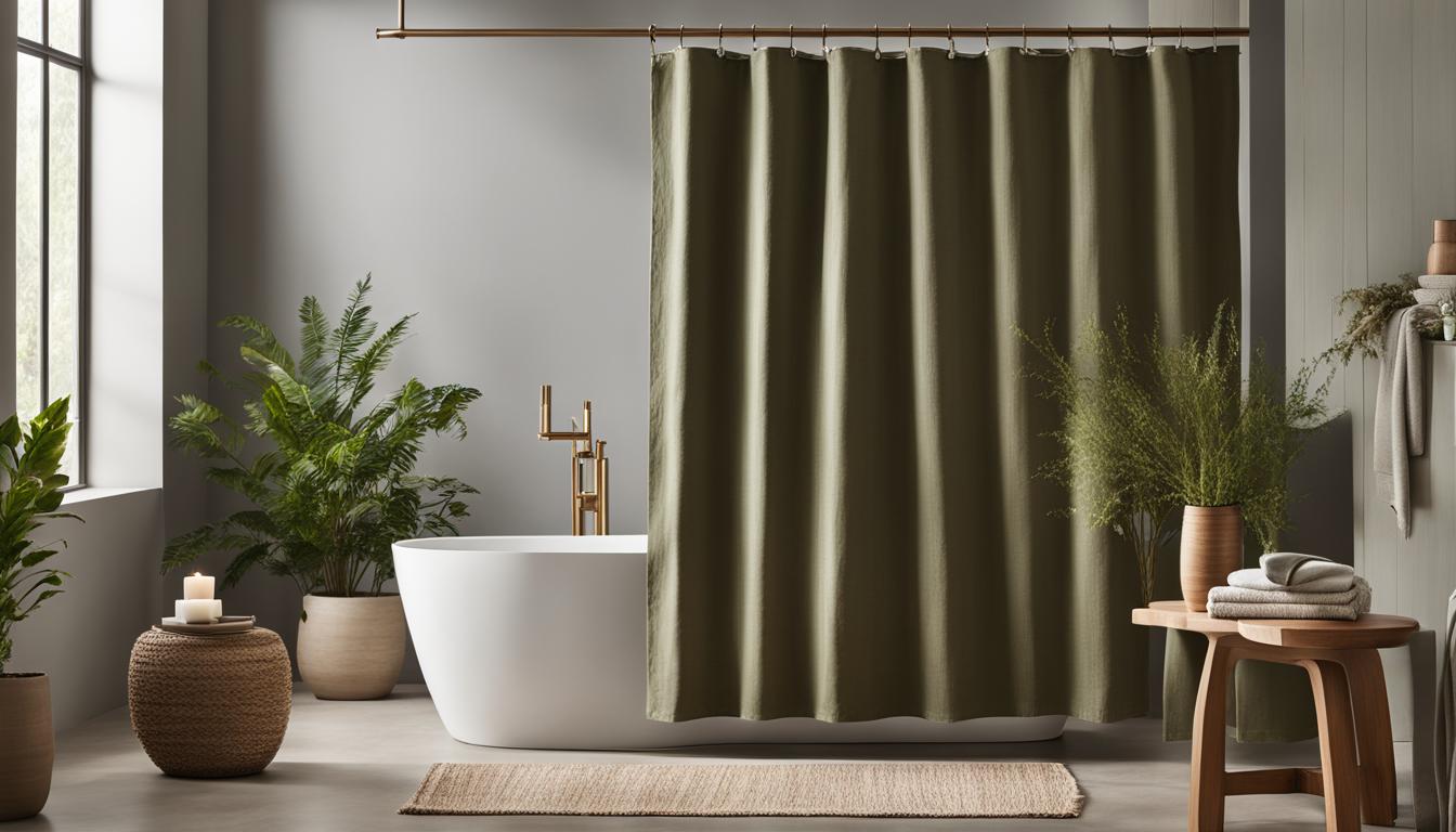 linen and organic cotton shower curtain
