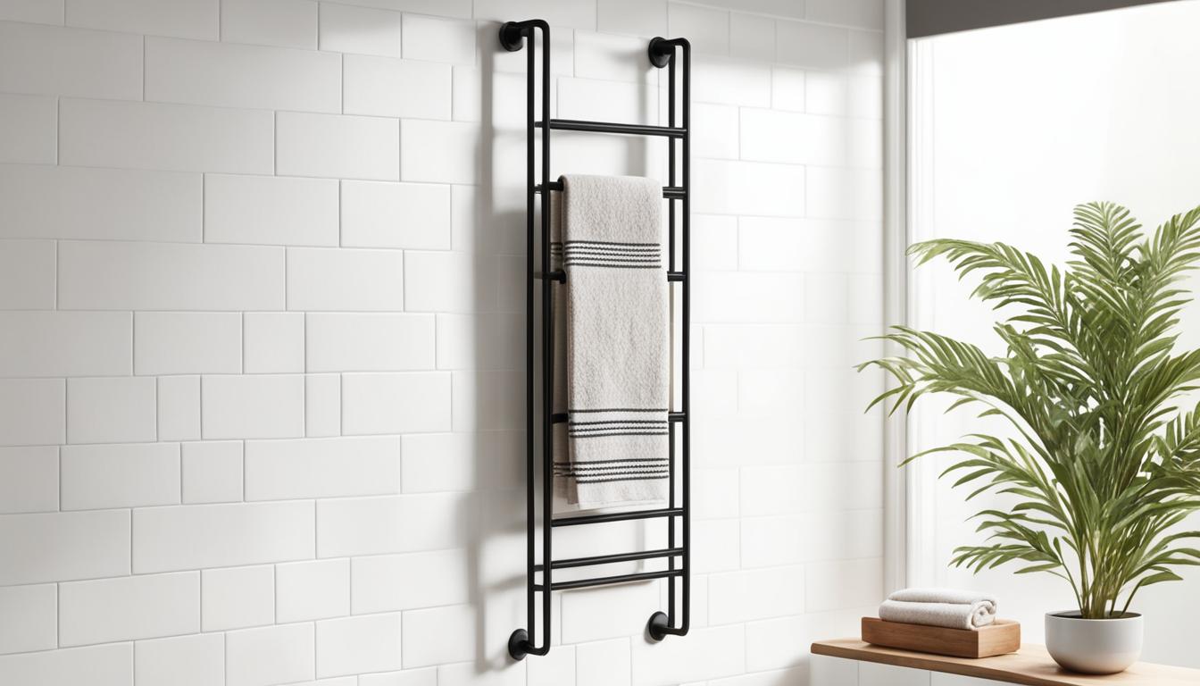 minimalist towel rack