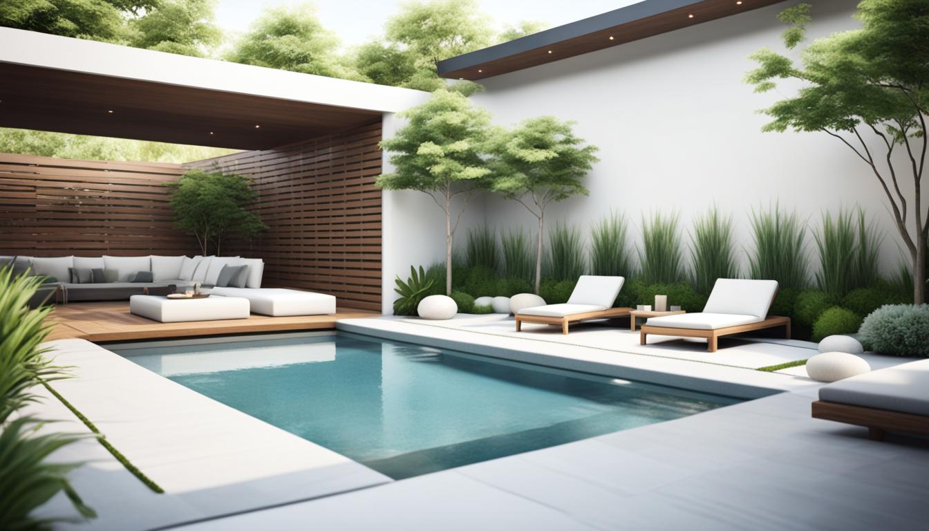 modern Japandi pool design