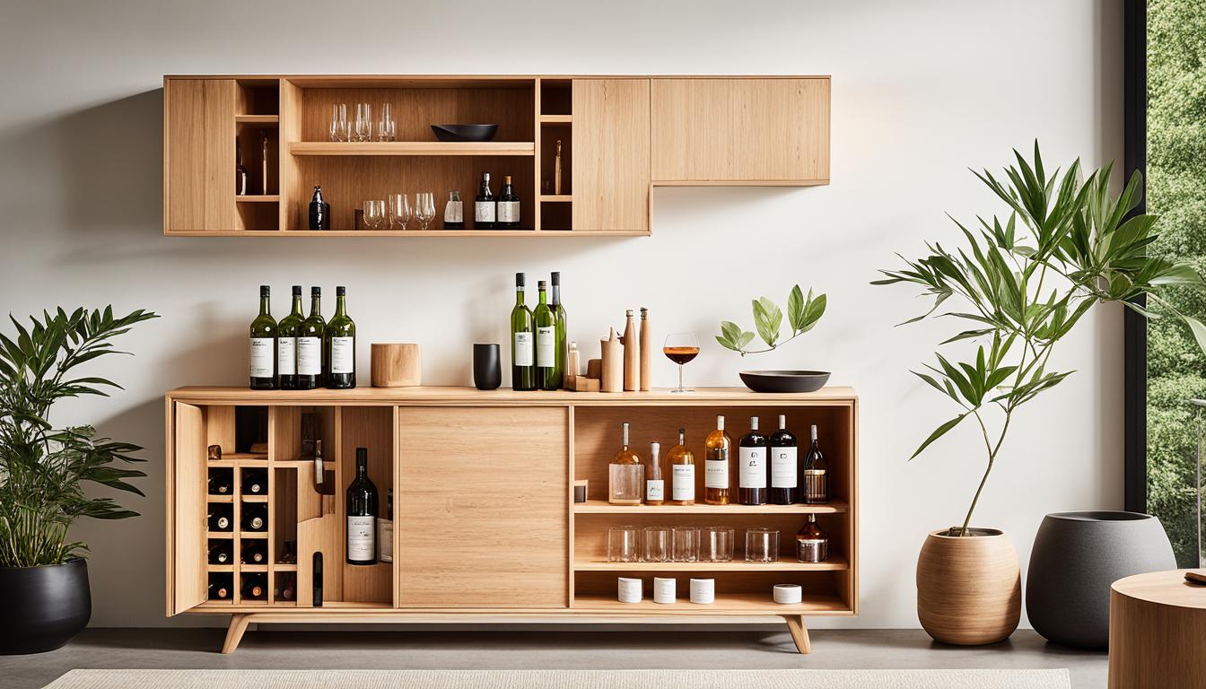 organizing drinks cabinet