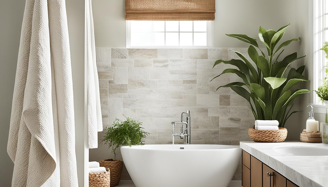 small bathroom decor with natural elements