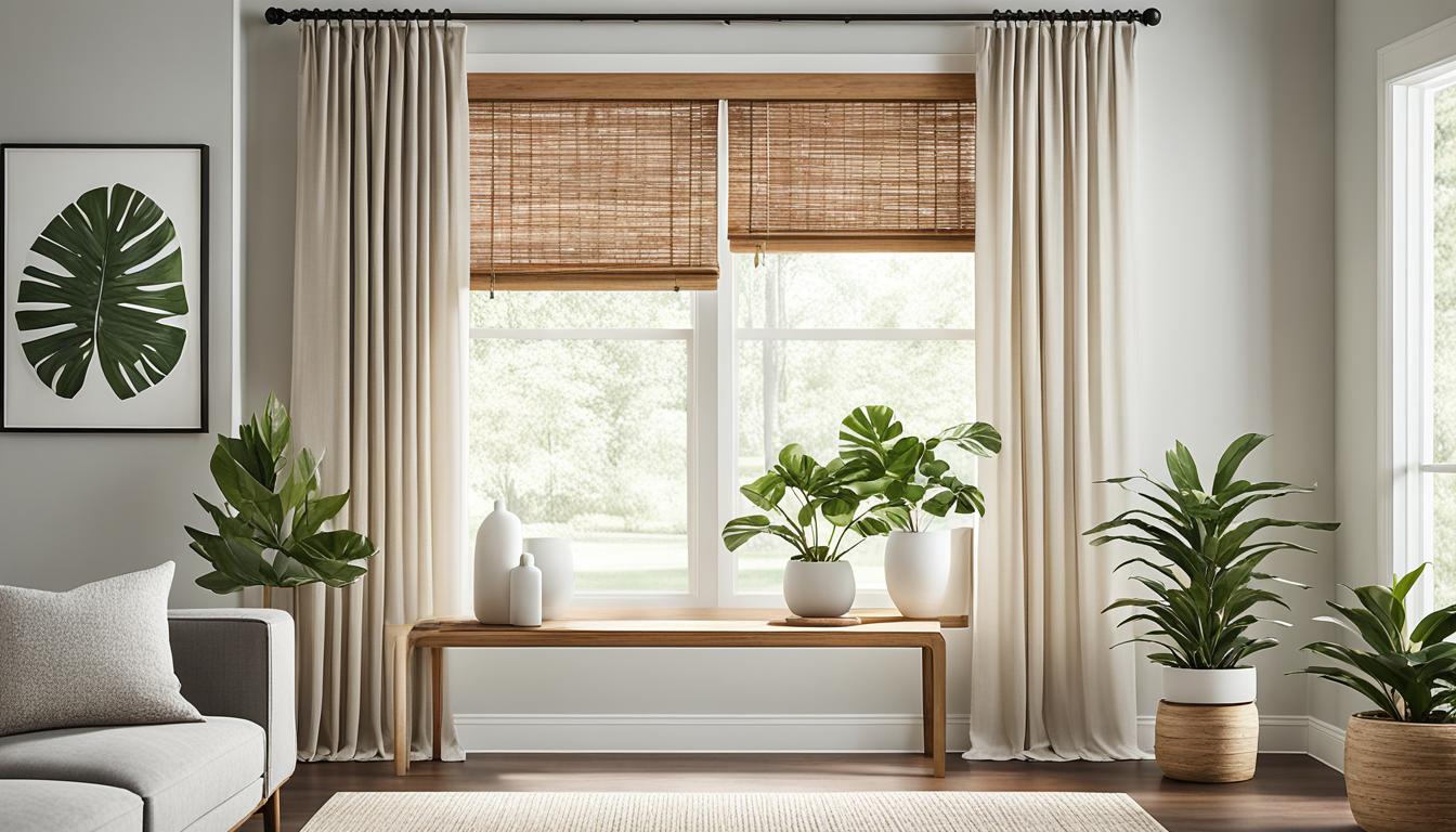 sophisticated Japandi window treatments