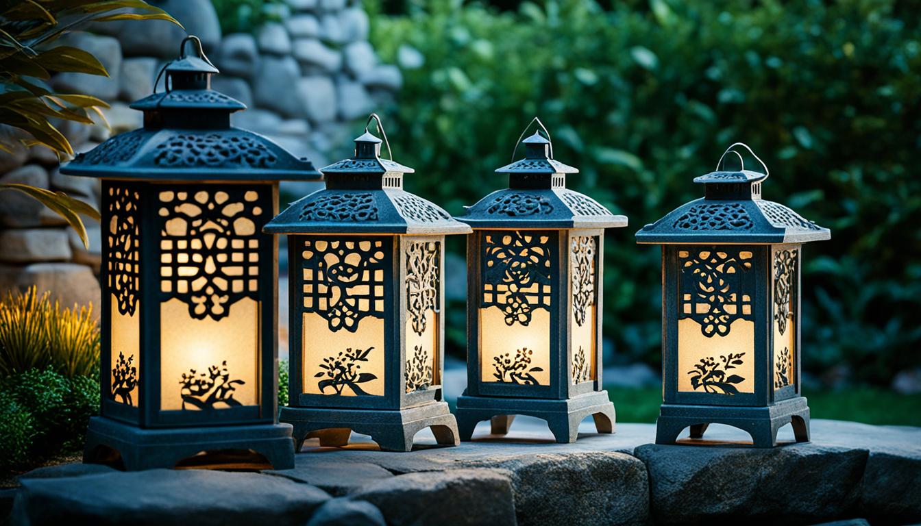 stone lanterns