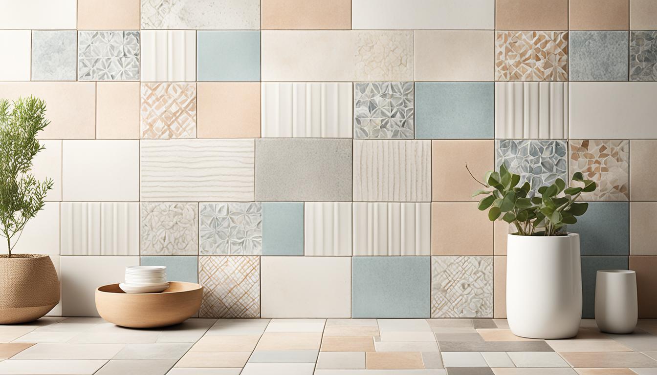 using floor tiles on walls
