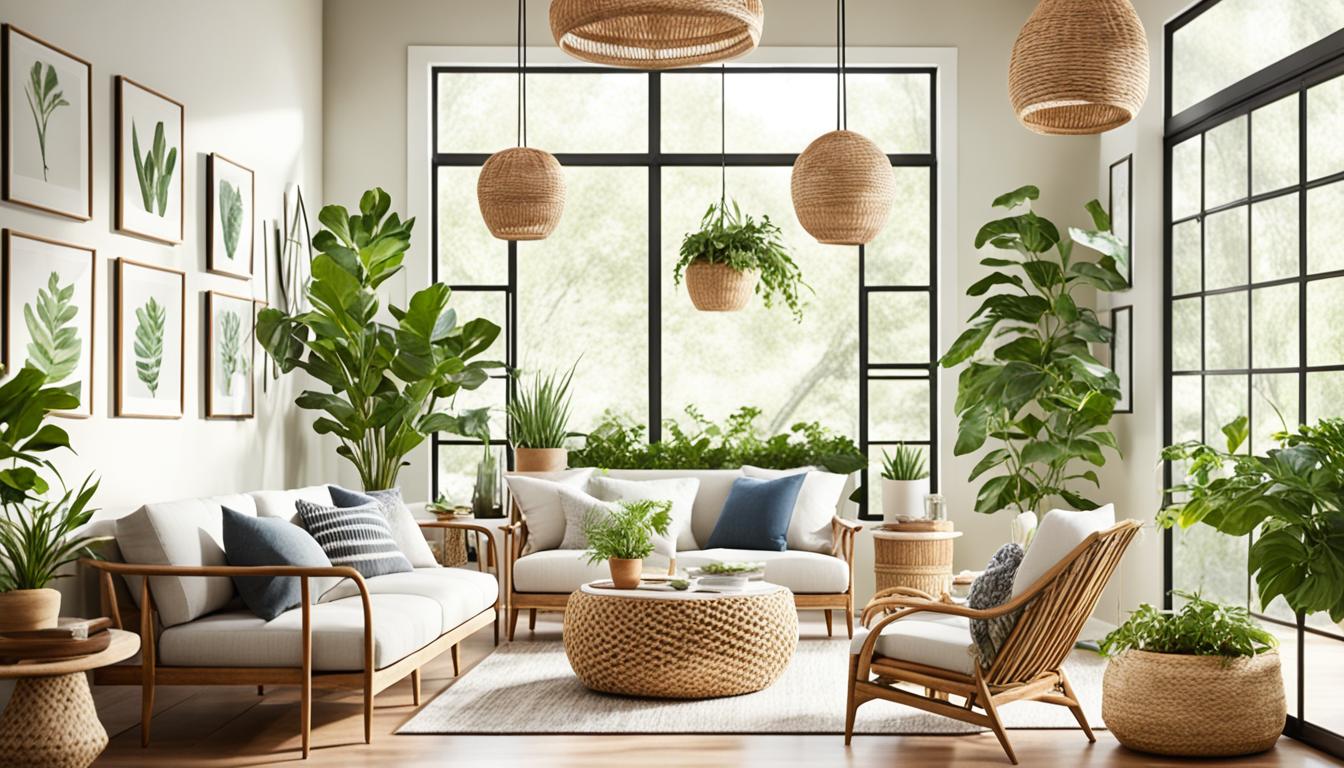 what interior design style uses plants