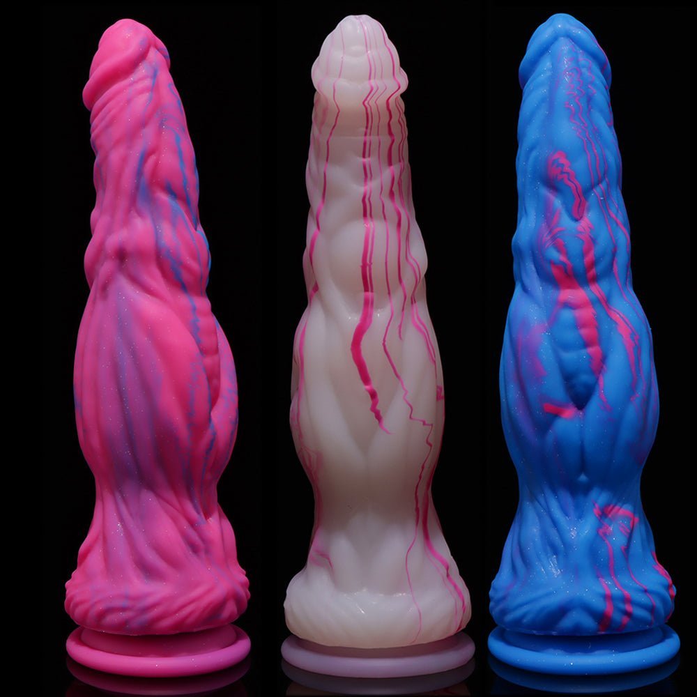 GOMFIUHDU Rainbow Knot Dildo with Suction Cup - Knotted Nights