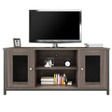 TV Stand for 45" TV, Industrial TV Stand with Storage Shelf, Cabinets, Entertainment Center
