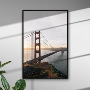 Golden Gate Bridge bei Sonnenaufgang Poster