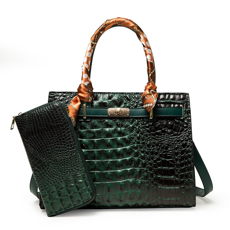 Luxury Crocodile Pattern Handbag - Julie bags #- 0