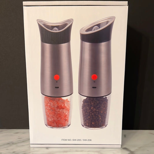 BRANDED USB RECHARGEABLE gravity salt & pepper grinders – Cooking