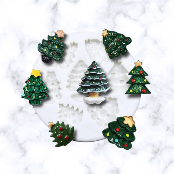 1 Pieces Christmas tree-1 of Christmas Baking Silicone Mold,6 Cavities  Silicone Mold Bakeware DIY Chocolate Mold Christmas Trees Snowman Gifts  Baking Tools Cake Decoration Accessories