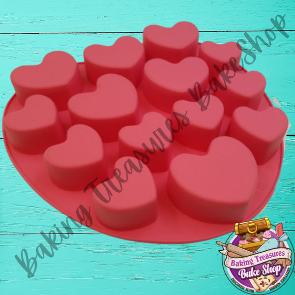 8 Cavity Silicone Heart Molds for Baking - Inspire Uplift