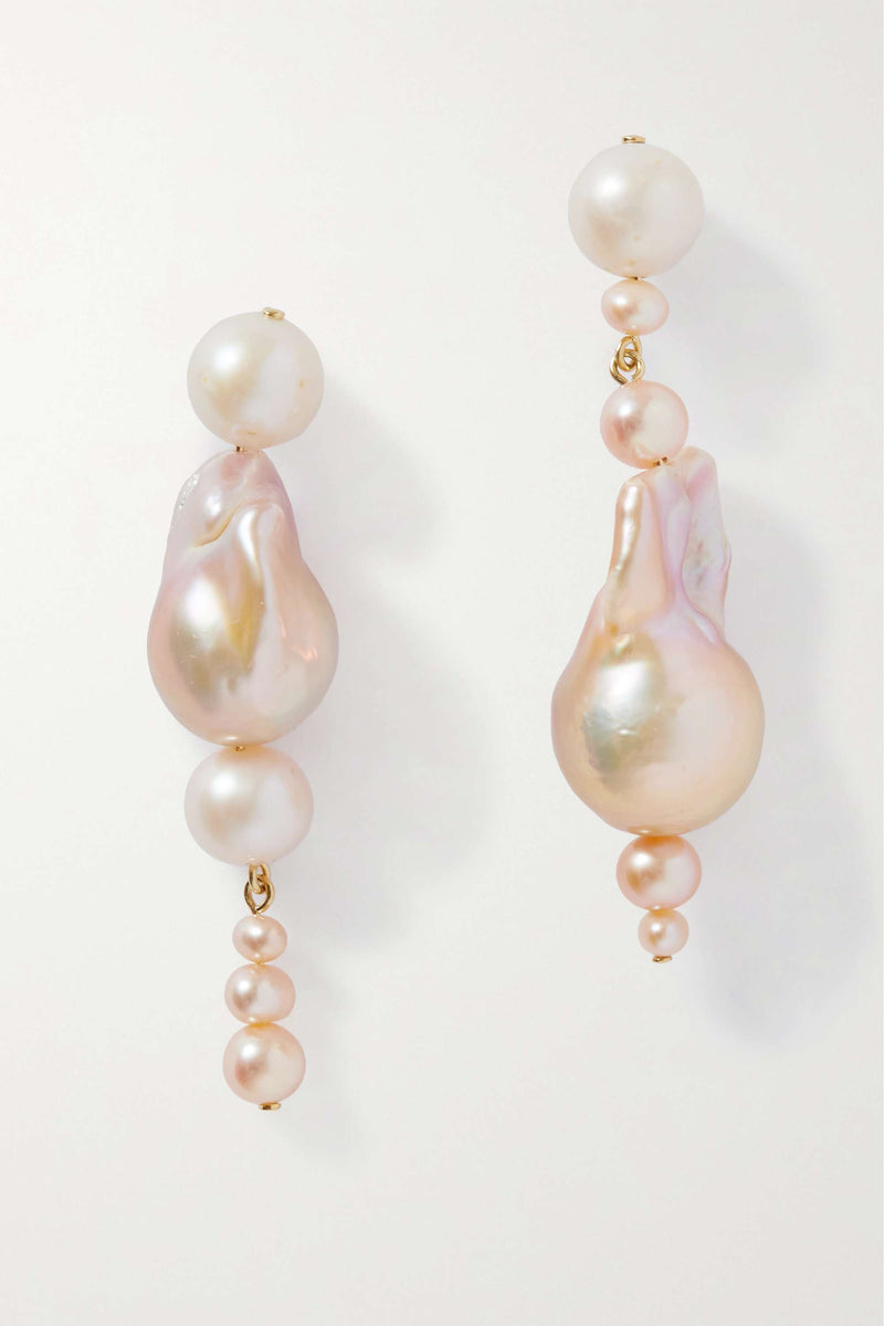 COMPLETEDWORKS Gold-plated pearl earrings