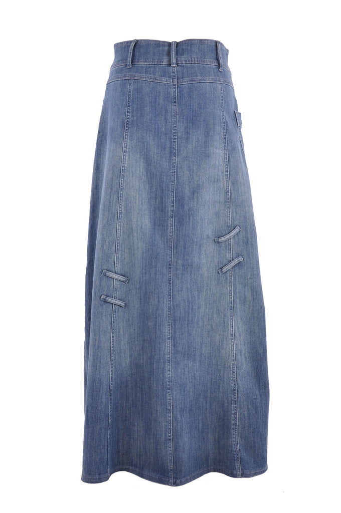 Loop Crazy Long Denim Skirt # TA-0607 – Style J