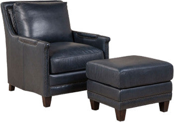 Spectra Home Prescott Leather Chair & Ottoman
