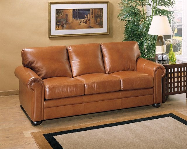 Brown Leather Sofa