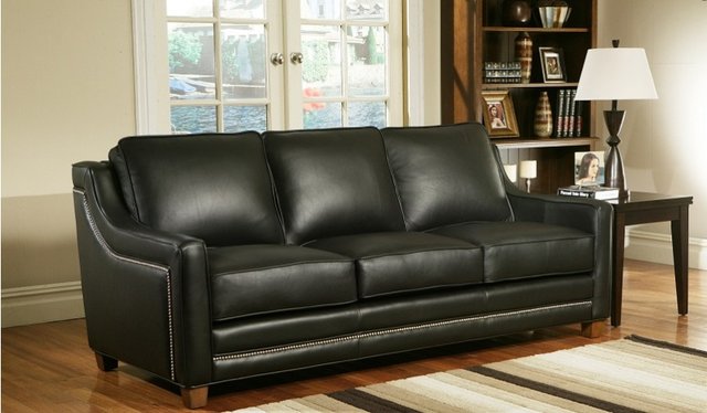 Black Leather Sofa