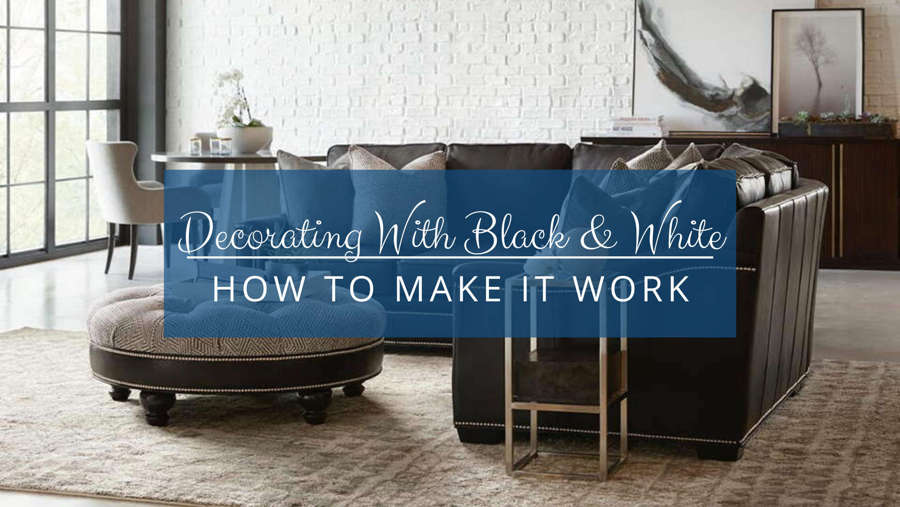 Decorating with Black and White Leather Furniture