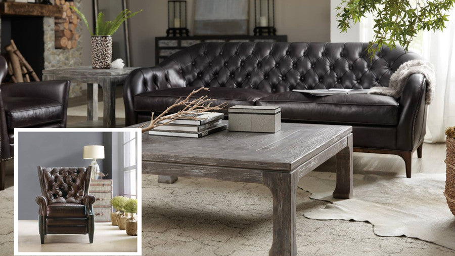 Distinctive Leather Chesterfield Sofa