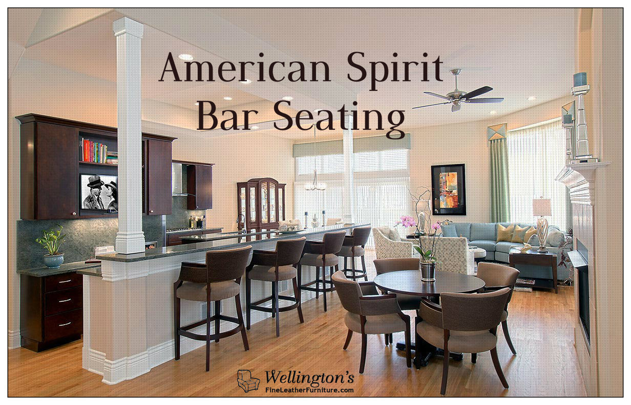 American Spirit Bar Seating From Wellington's Fine Leather Furniture