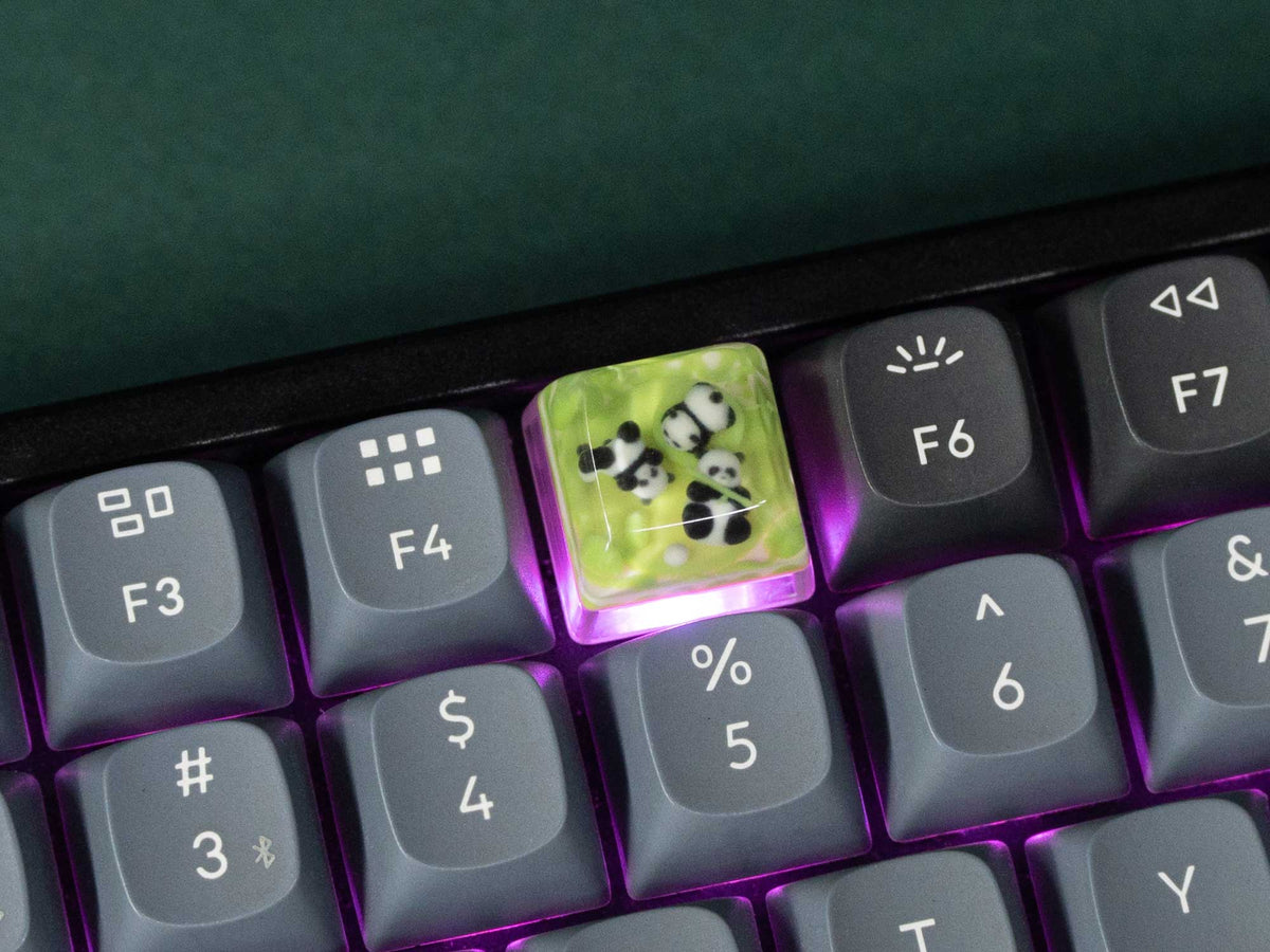 Three Pandas Resin Artisan Keycap