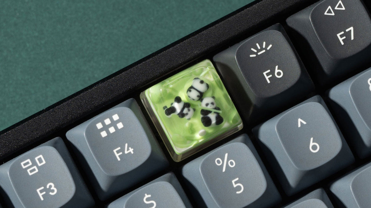 Three Pandas Resin Artisan Keycap