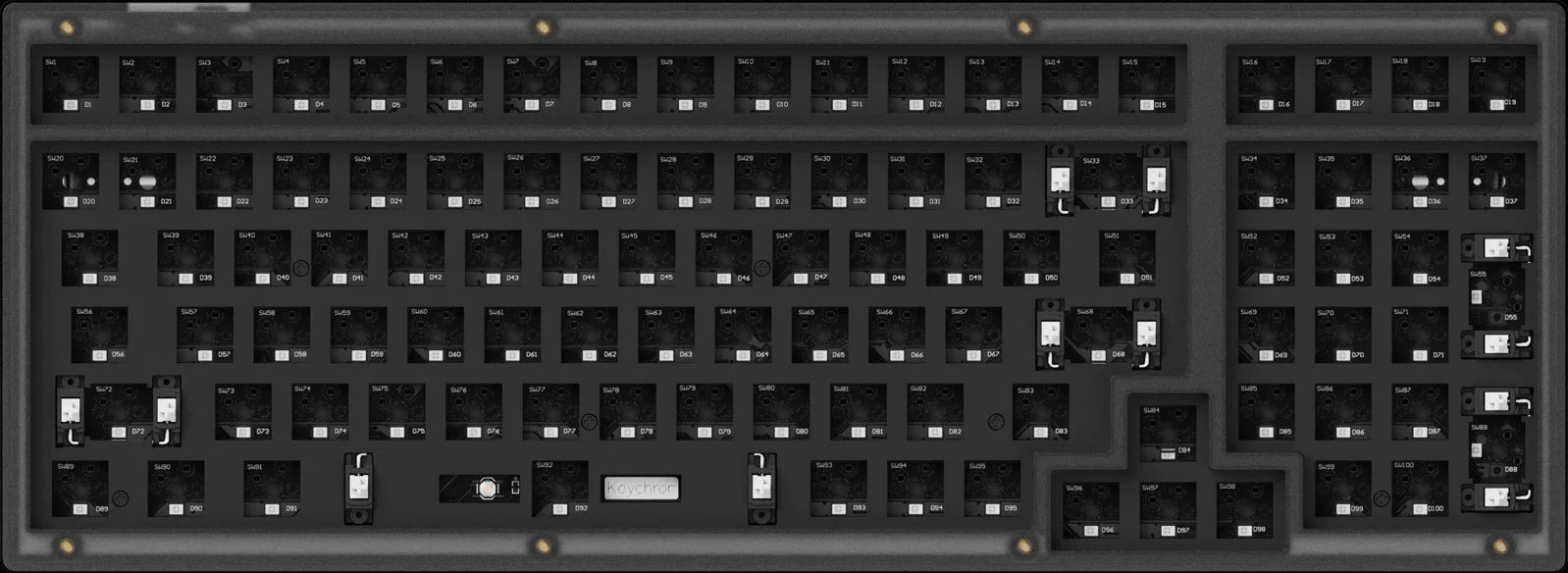 Barebone US layout of Keychron V4 Custom Mechanical Keyboard