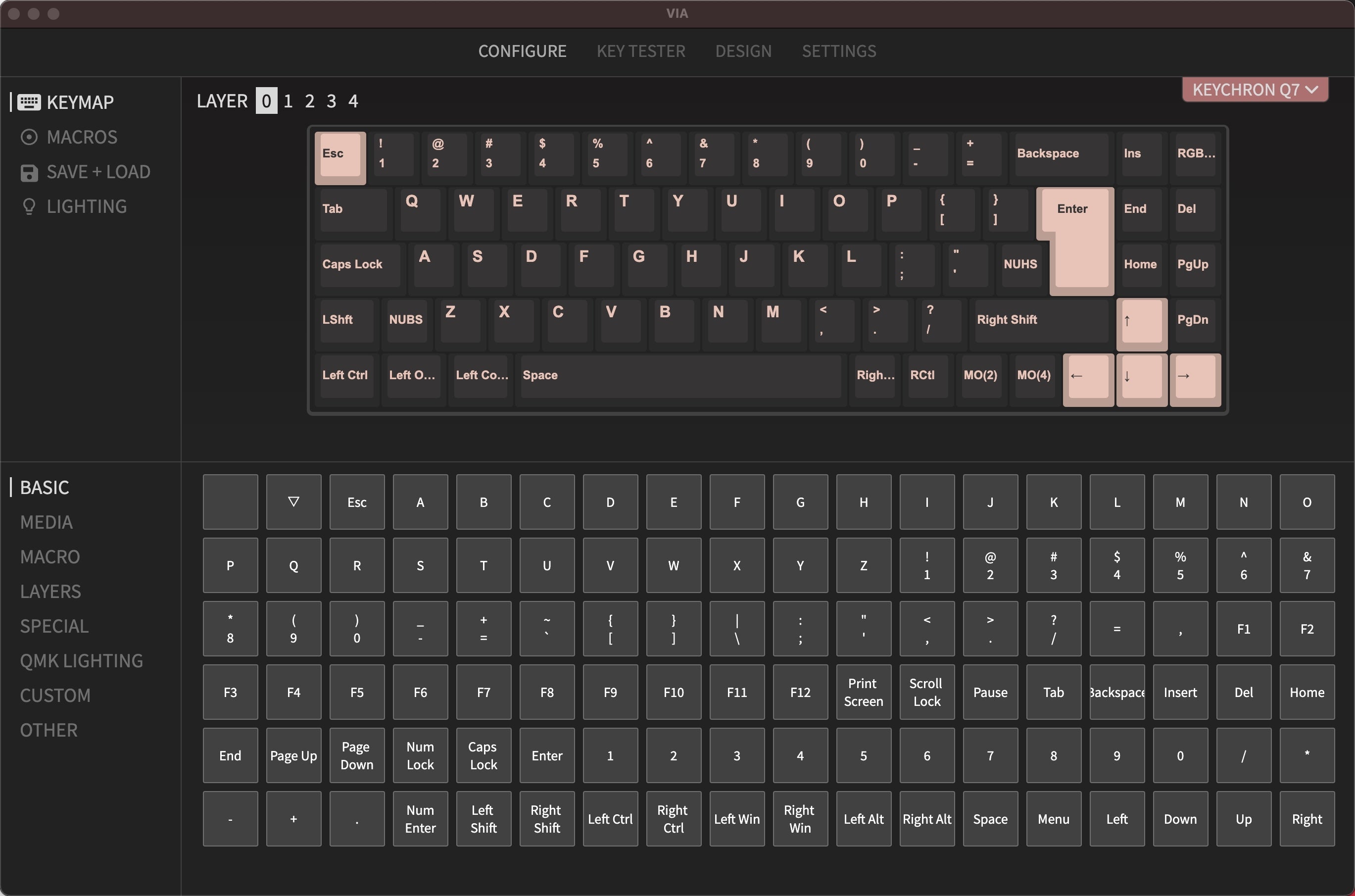 Program Q8 65% Alice Layout with QMK & VIA