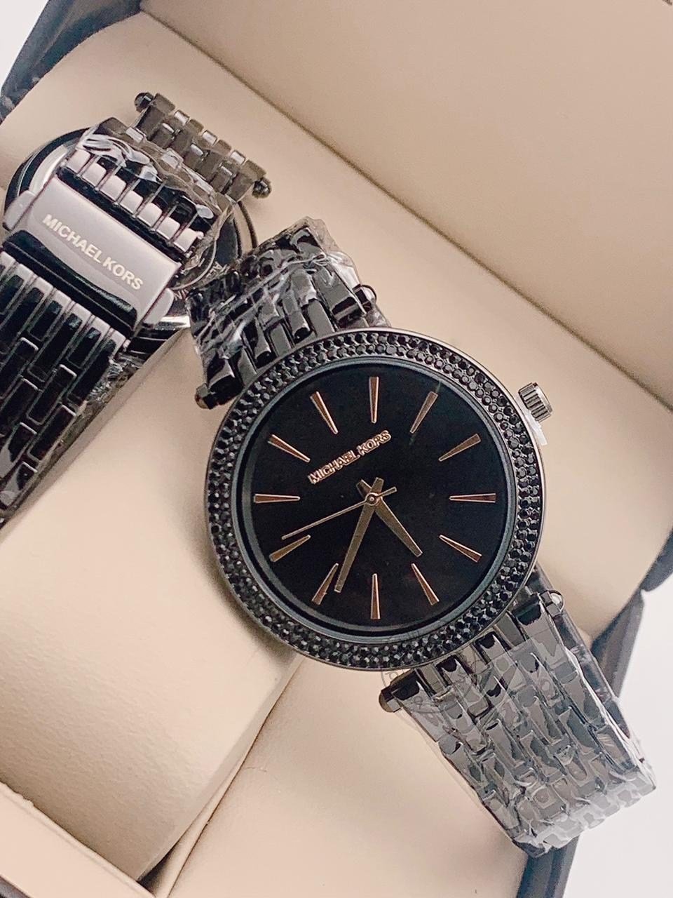 michael kors black diamond watch