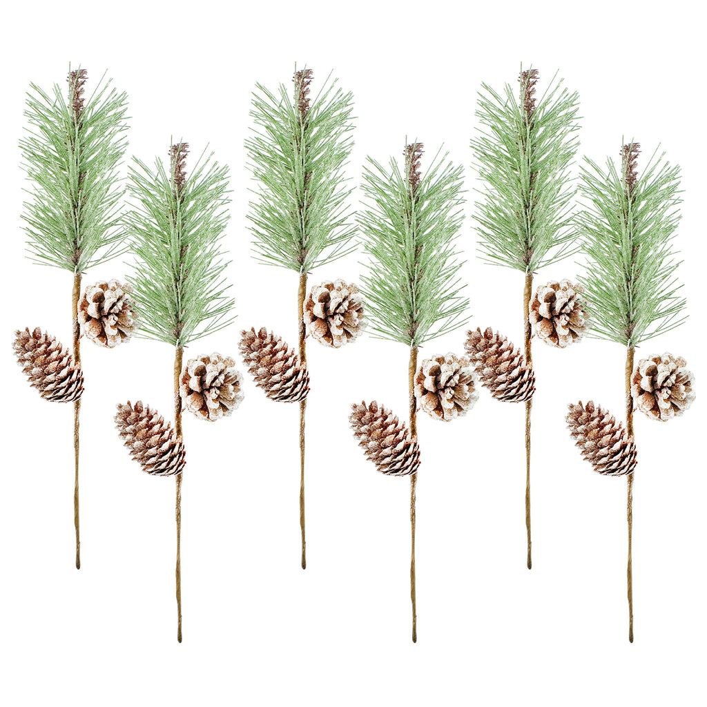 AuldHome Blue Berry Greenery Picks (Set of 3, 16-Inch); Juniper Tree Floral  Picks for Christmas and Seasonal Decor