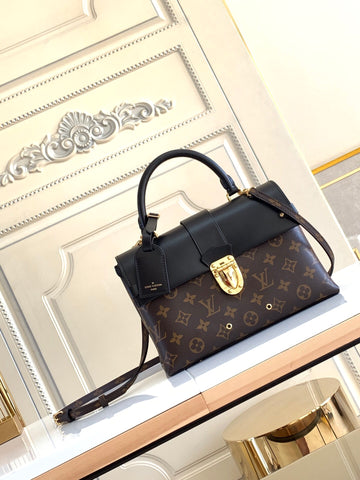 Louis Vuitton Monogram Canvas One Handle Flap Bag MM Handbag Article: M43125  Made in France