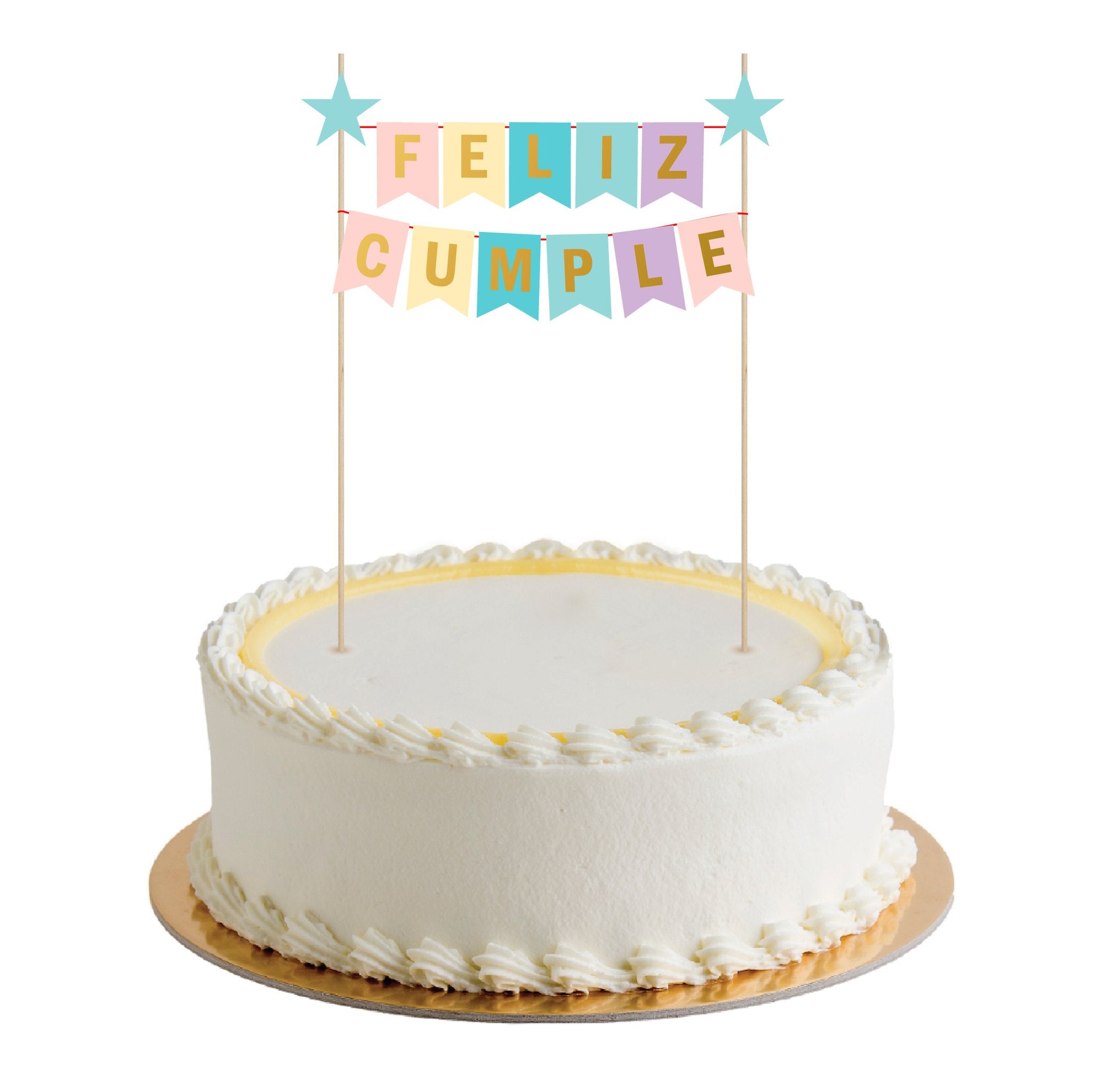 Cake Banner Feliz Cumple Pasteles – Pretty Parties