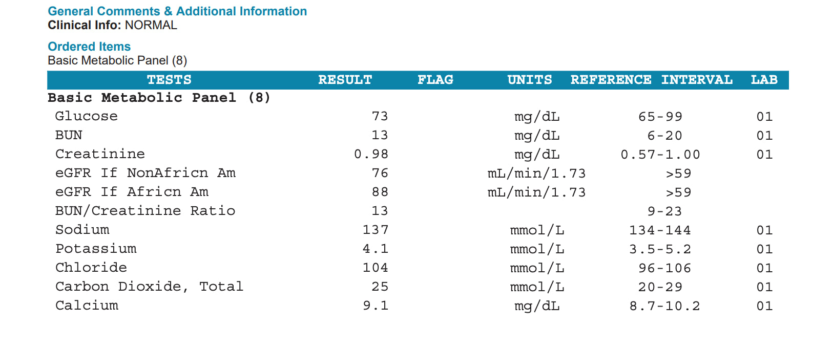 BMP - Basic Metabolic Panel