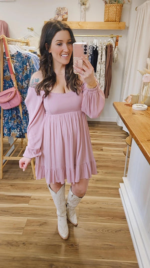 Taya Mauve Dress - Urban Elm Boutique 