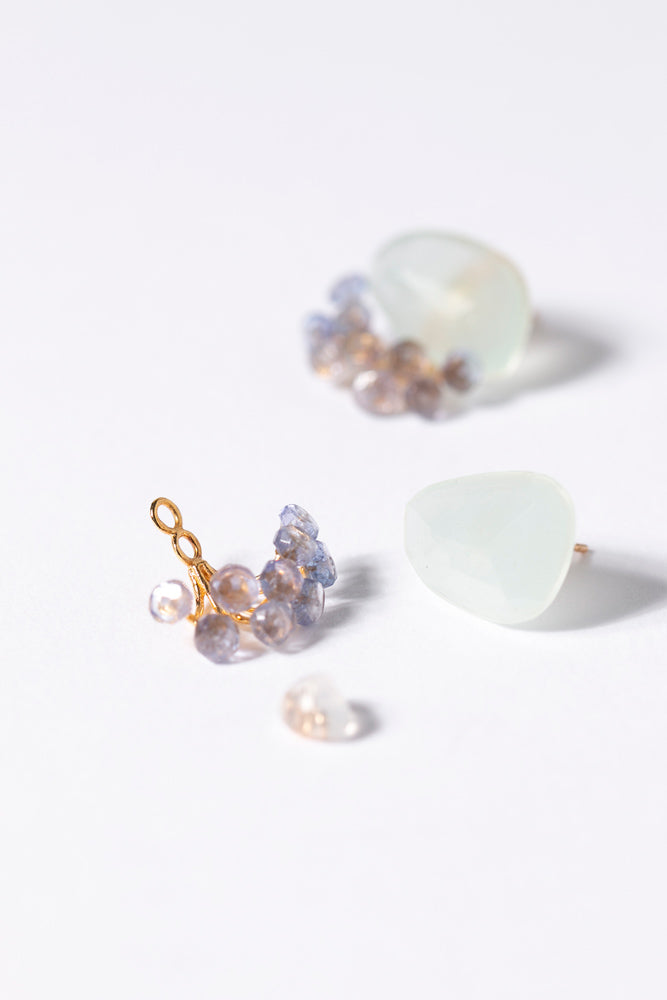 bohem fairy earrings アクアマリン×タンザナイトピアス&イヤリング/K10