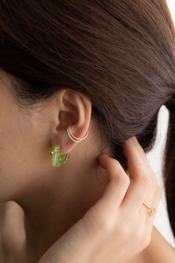 MONAKA jewellery Hibiki color stone & diamond ear cuff イヤカフ/K18